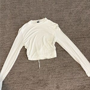 Open Back White Long sleeve